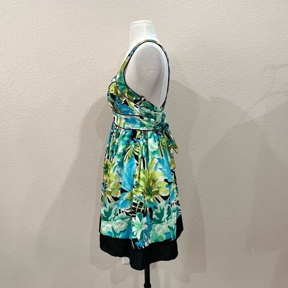 City Triangles Tropical Floral Empire Waist Mini Dress NWT Sz 9 - Picture 4 of 10